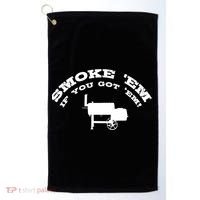Funny Bbq Pit Offset Smoker Accessory Pitmaster Sweagift Golf Towel thumb 0