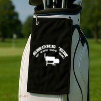 Funny Bbq Pit Offset Smoker Accessory Pitmaster Sweagift Golf Towel thumb 2