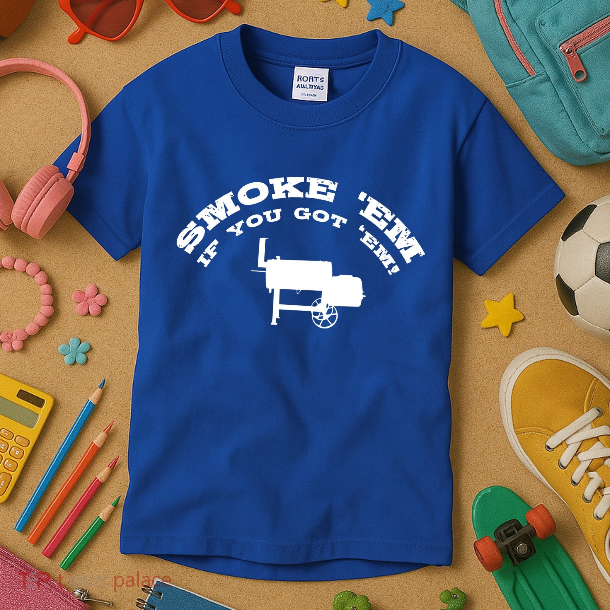 Funny Bbq Pit Offset Smoker Accessory Pitmaster Sweagift Kids T-Shirt