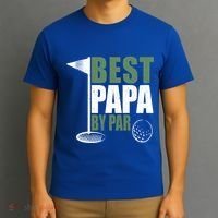 Funny Best Papa By Par FatherS Day Golf Dad Grandpa Gift Cute Gift T-Shirt thumb 3