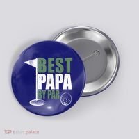 Funny Best Papa By Par FatherS Day Golf Dad Grandpa Gift Cute Gift Button thumb 0