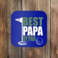 Funny Best Papa By Par FatherS Day Golf Dad Grandpa Gift Cute Gift Coaster thumb 0