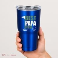 Funny Best Papa By Par FatherS Day Golf Dad Grandpa Gift Cute Gift Tumbler thumb 2