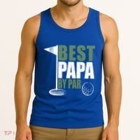 Funny Best Papa By Par FatherS Day Golf Dad Grandpa Gift Cute Gift Tank Top thumb 3