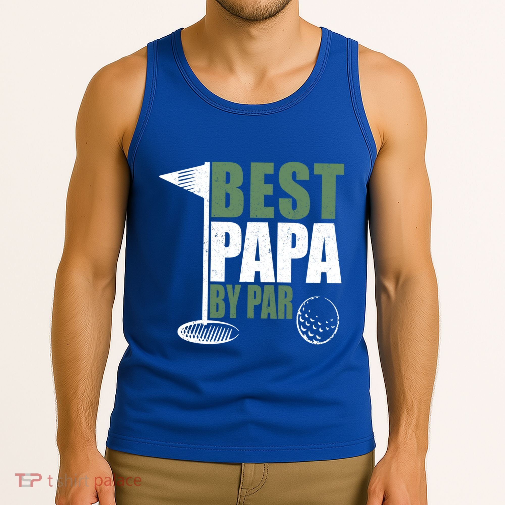Funny Best Papa By Par FatherS Day Golf Dad Grandpa Gift Cute Gift Tank Top