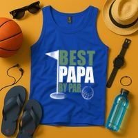 Funny Best Papa By Par FatherS Day Golf Dad Grandpa Gift Cute Gift Tank Top thumb 4