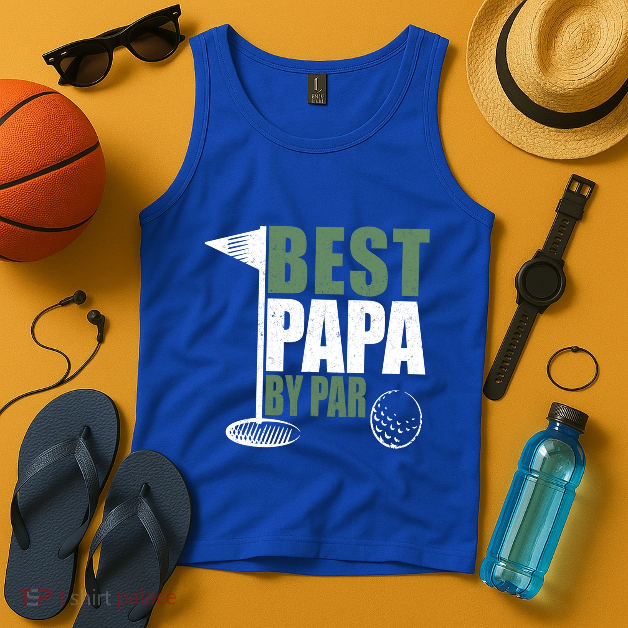 Funny Best Papa By Par FatherS Day Golf Dad Grandpa Gift Cute Gift Tank Top