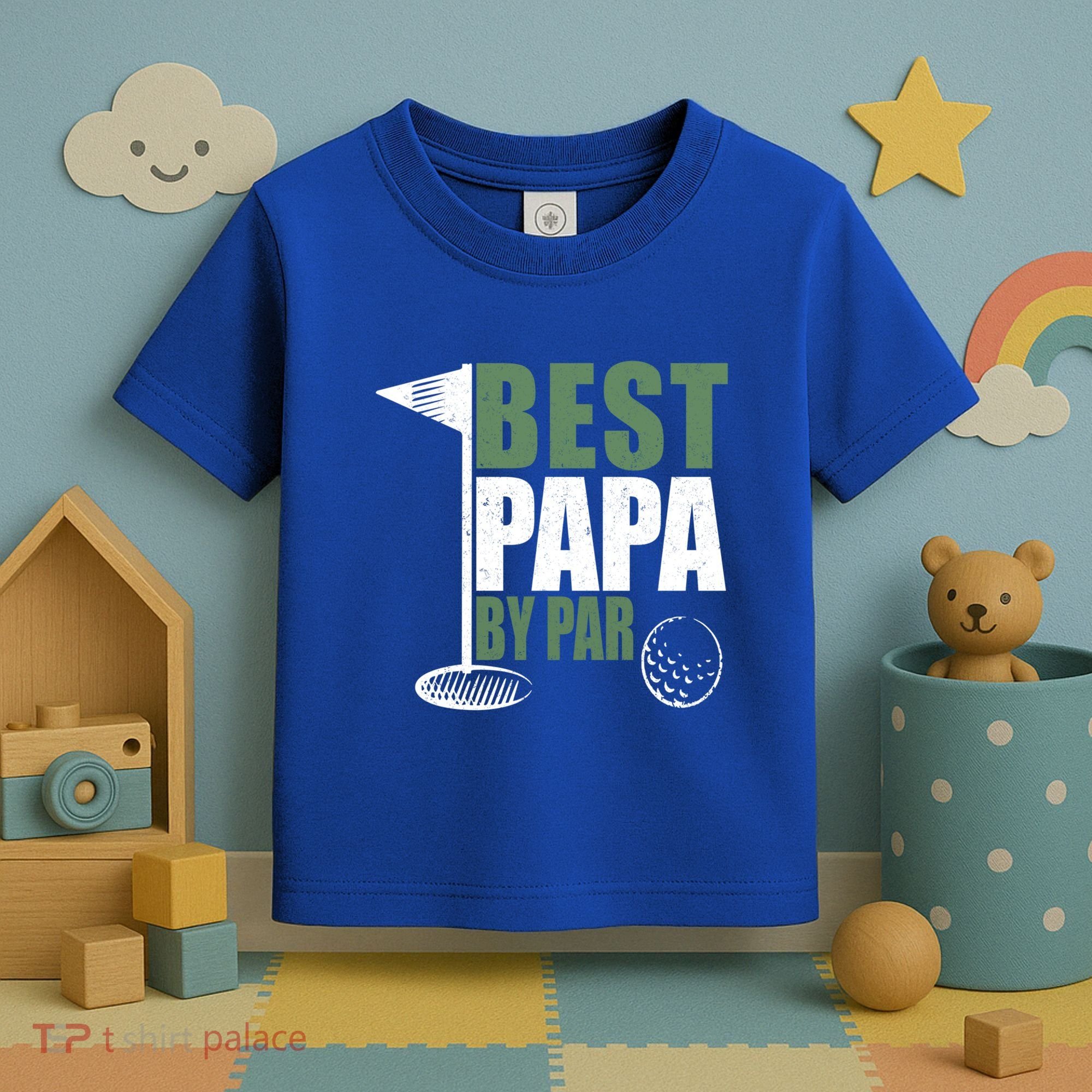 Funny Best Papa By Par FatherS Day Golf Dad Grandpa Gift Cute Gift Toddler T-Shirt