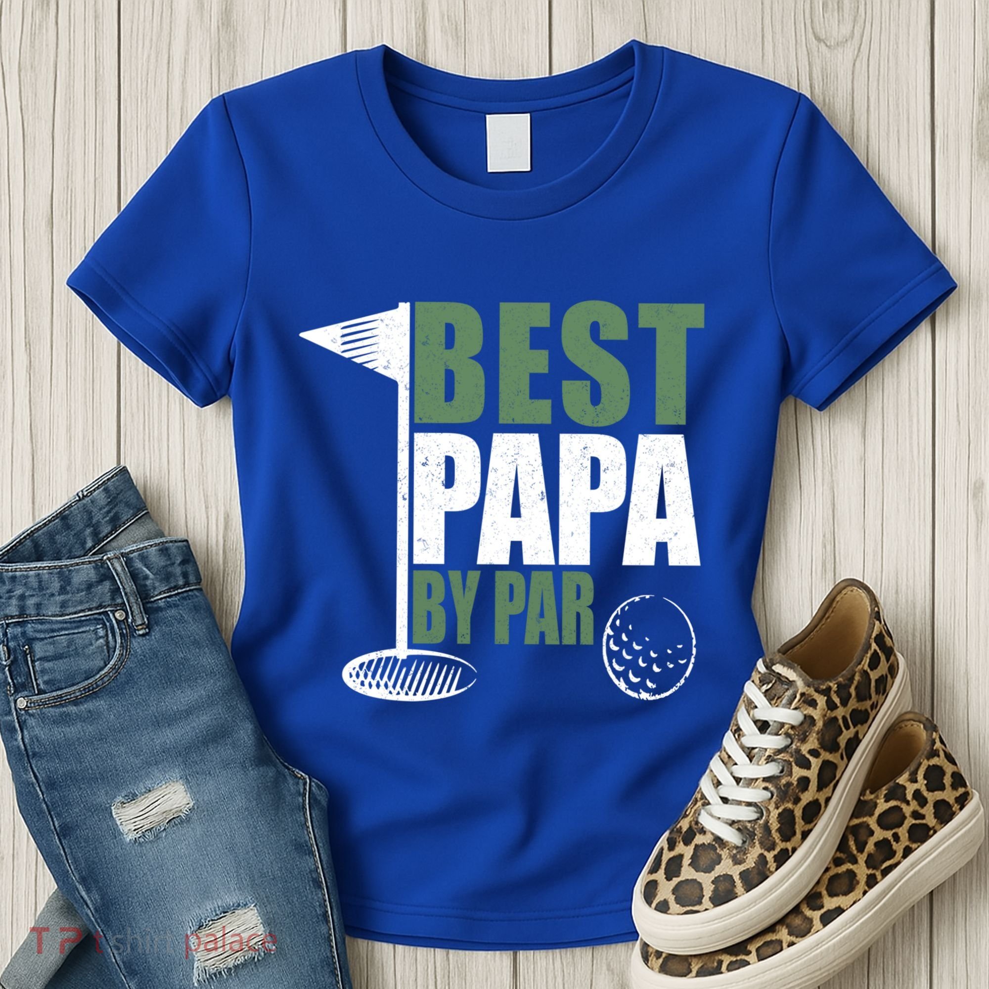 Funny Best Papa By Par FatherS Day Golf Dad Grandpa Gift Cute Gift Women's T-Shirt