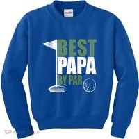 Funny Best Papa By Par FatherS Day Golf Dad Grandpa Gift Cute Gift Kids Sweatshirt thumb 0