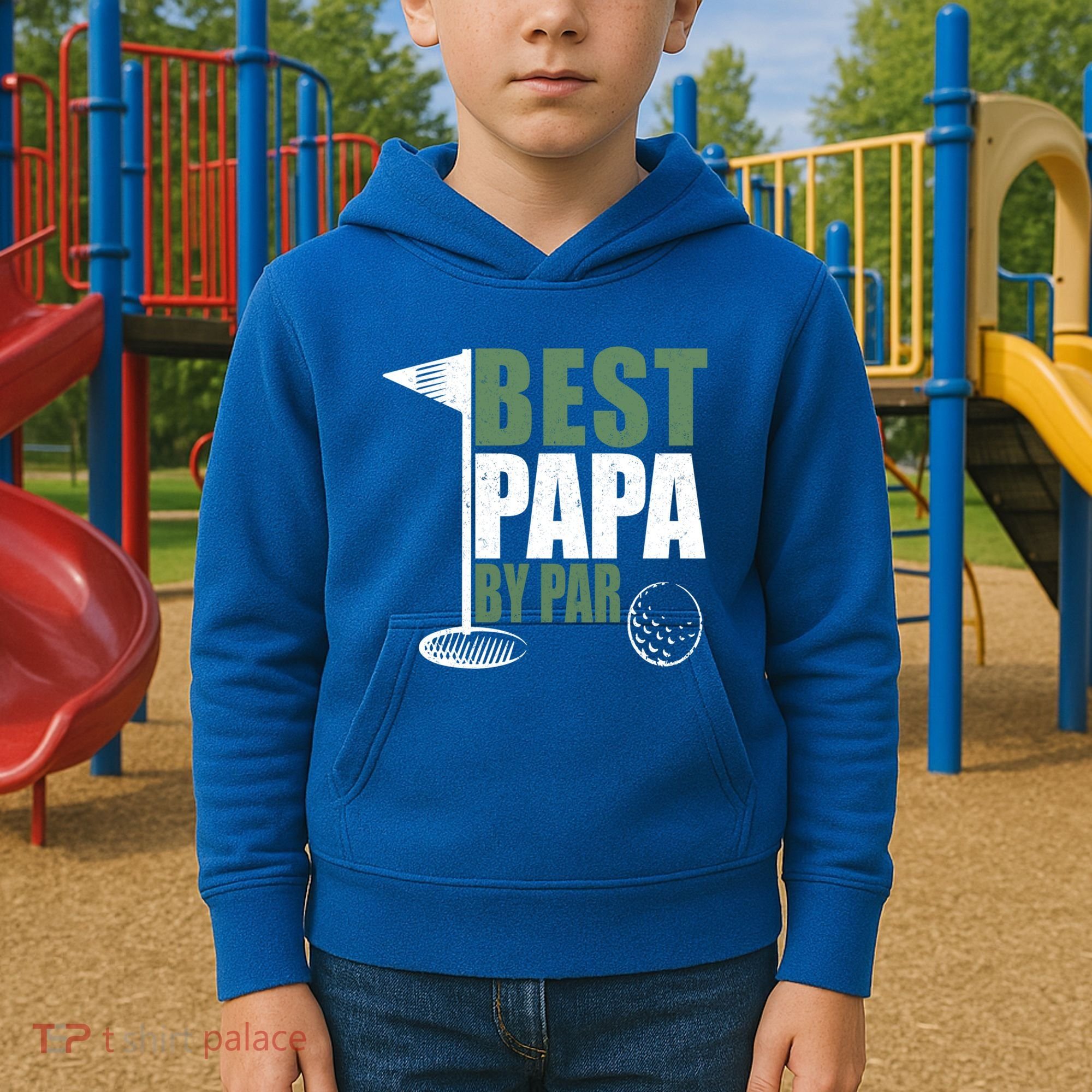 Funny Best Papa By Par FatherS Day Golf Dad Grandpa Gift Cute Gift Kids Hoodie