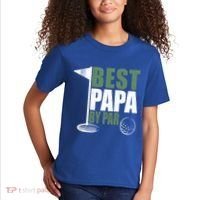 Funny Best Papa By Par FatherS Day Golf Dad Grandpa Gift Cute Gift Kids T-Shirt thumb 2