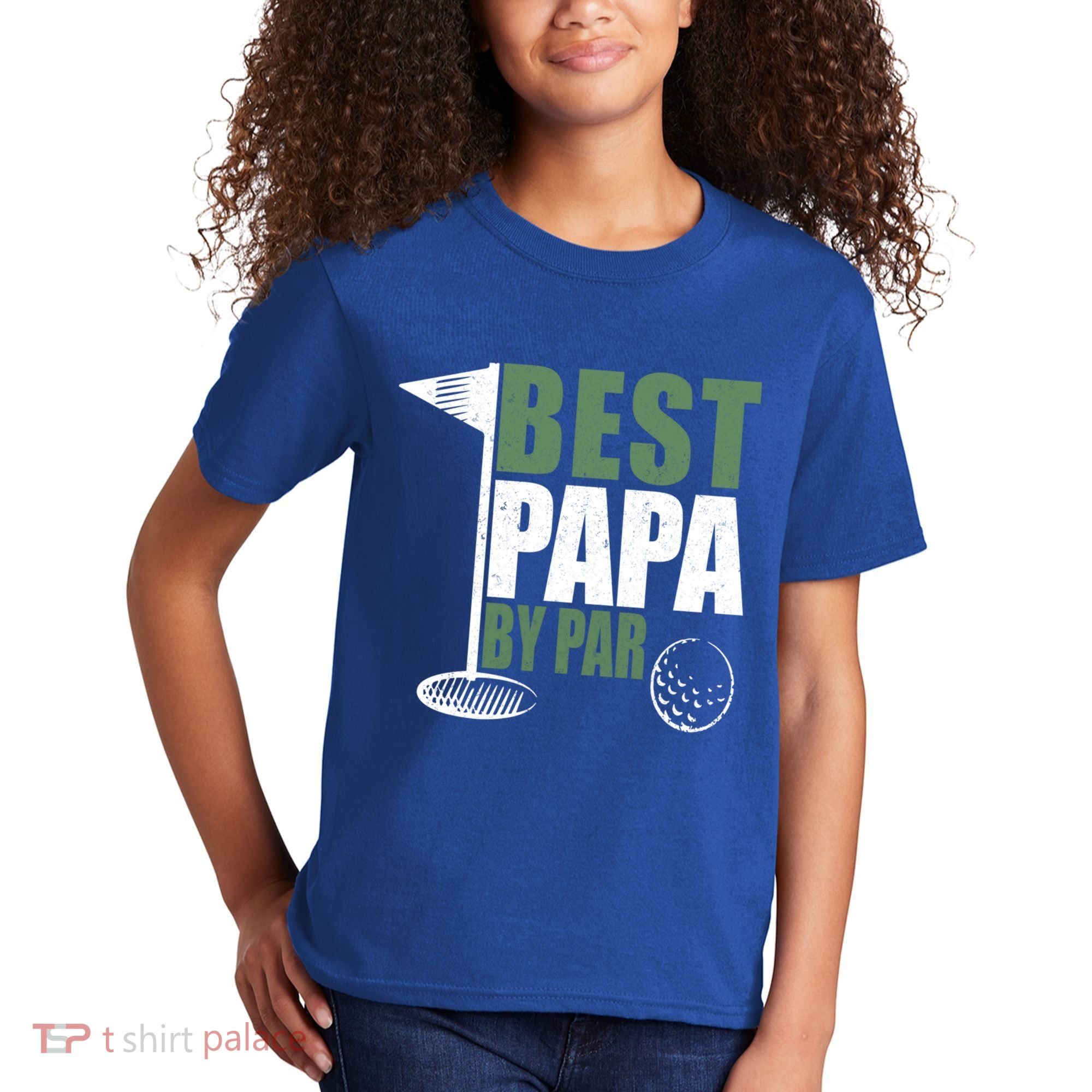Funny Best Papa By Par FatherS Day Golf Dad Grandpa Gift Cute Gift Kids T-Shirt