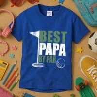 Funny Best Papa By Par FatherS Day Golf Dad Grandpa Gift Cute Gift Kids T-Shirt thumb 3