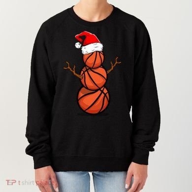 Funny Basketball Player Snow Christmas Gift Women's Sweatshirt