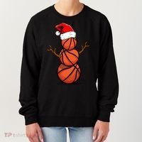 Funny Basketball Player Snow Christmas Gift Women's Sweatshirt thumb 0