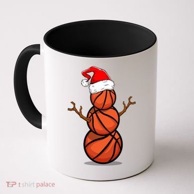 Funny Basketball Player Snow Christmas Gift Coffee Mug