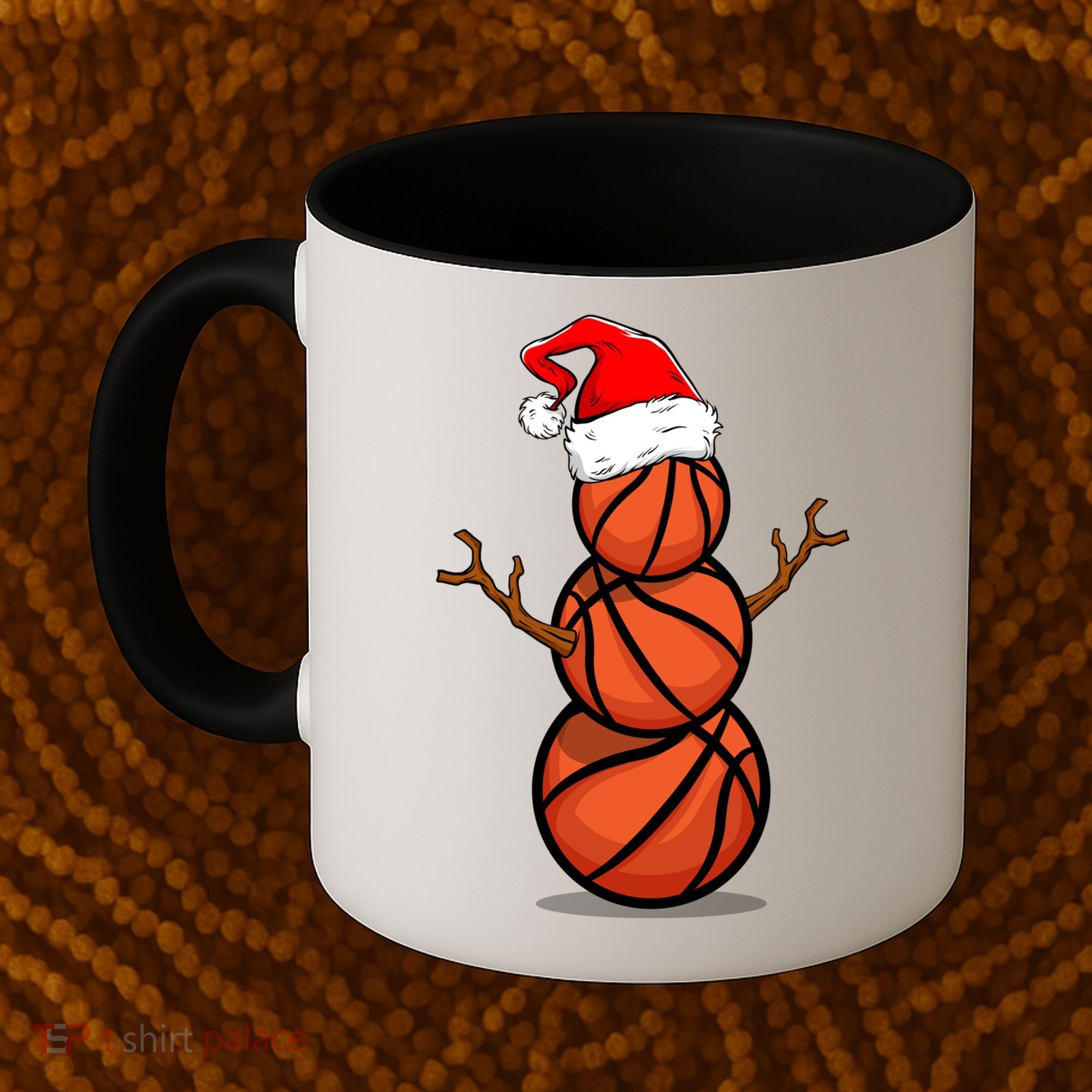 Funny Basketball Player Snow Christmas Gift Coffee Mug