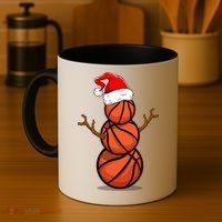 Funny Basketball Player Snow Christmas Gift Coffee Mug thumb 4