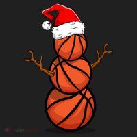 Funny Basketball Player Snow Christmas Gift Hat thumb 2