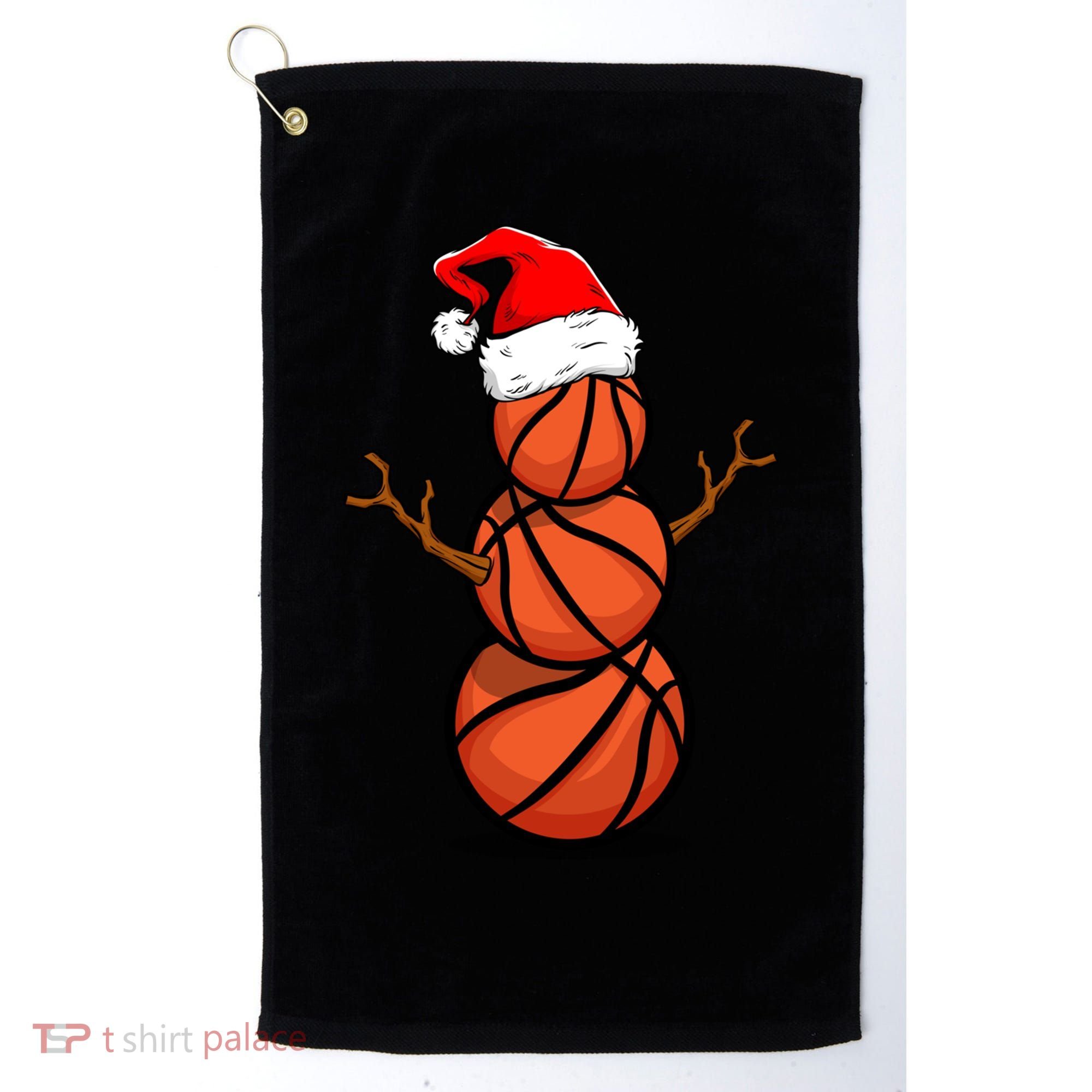 Funny Basketball Player Snow Christmas Gift Golf Towel