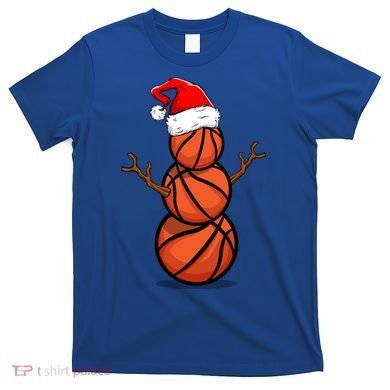 Funny Basketball Player Snow Christmas Gift T-Shirt