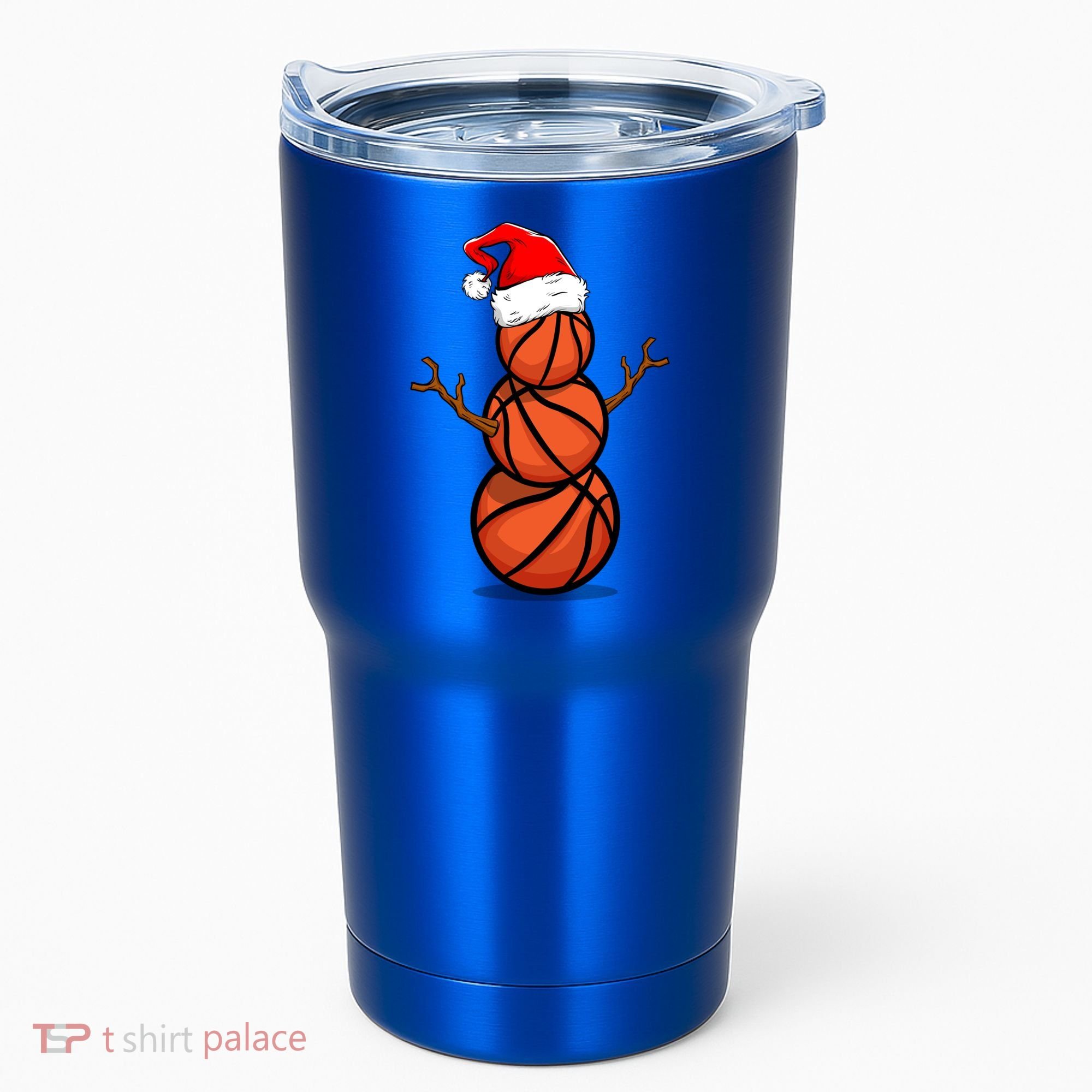 Funny Basketball Player Snow Christmas Gift Tumbler