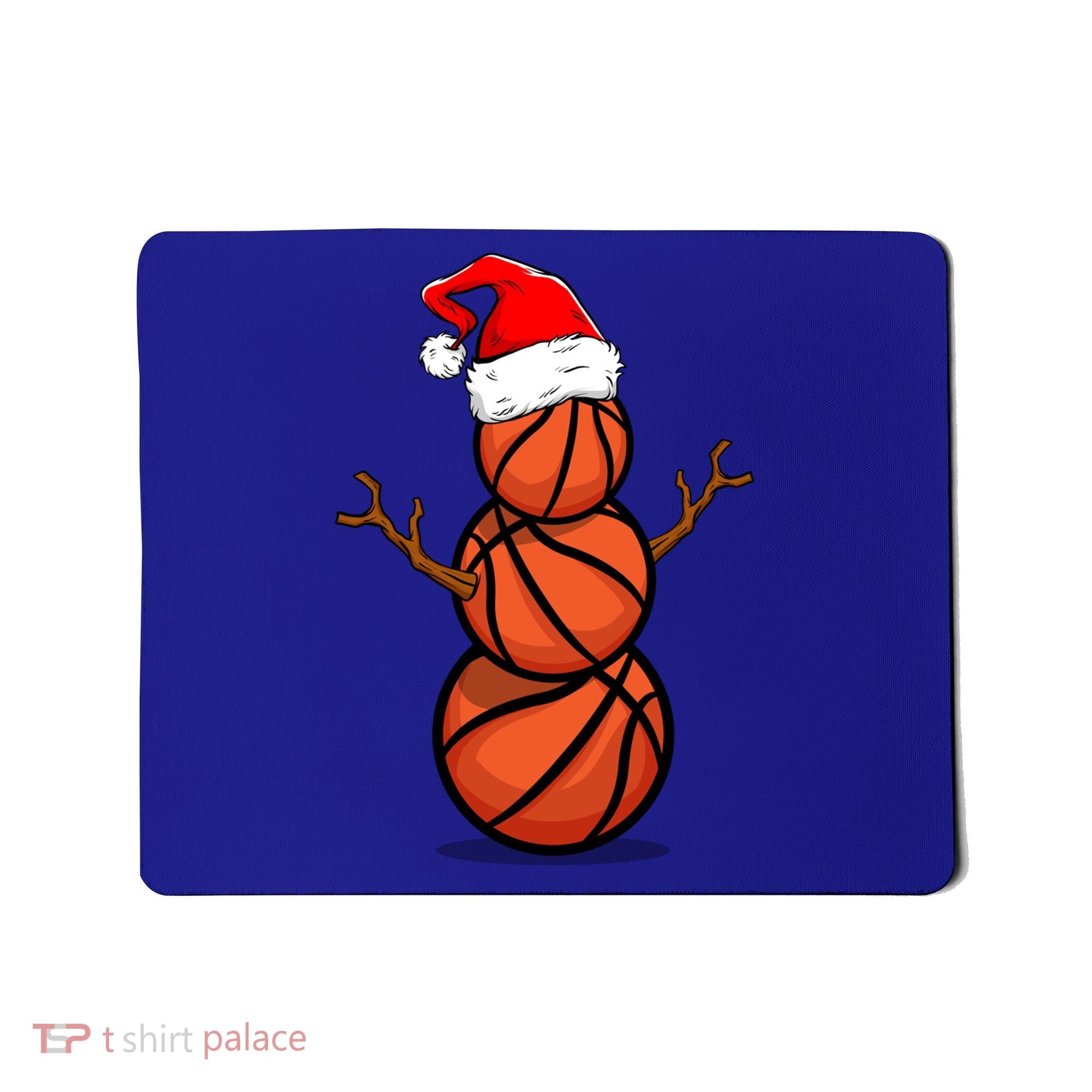 Funny Basketball Player Snow Christmas Gift Mousepad