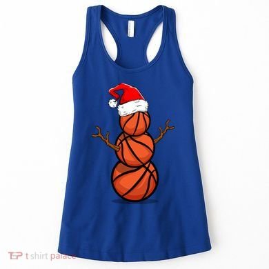 Funny Basketball Player Snow Christmas Gift Women's Tank Top