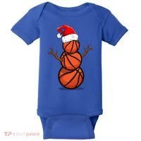 Funny Basketball Player Snow Christmas Gift Baby Bodysuit thumb 0
