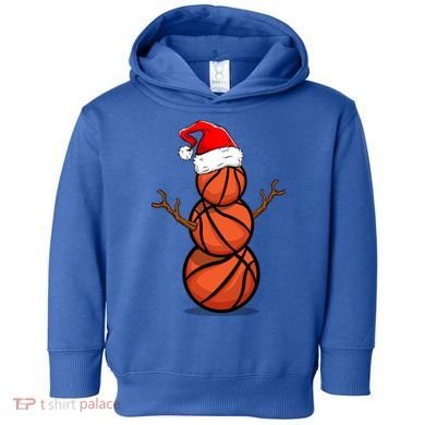 Funny Basketball Player Snow Christmas Gift Toddler Hoodie