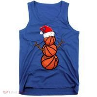 Funny Basketball Player Snow Christmas Gift Tank Top thumb 0