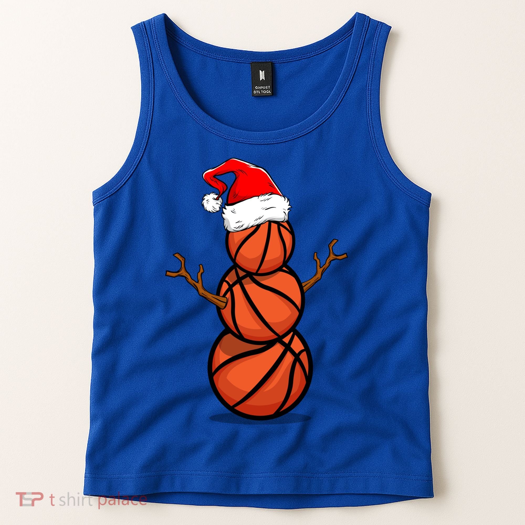 Funny Basketball Player Snow Christmas Gift Tank Top