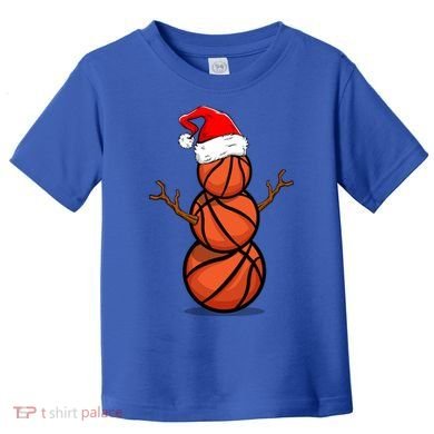 Funny Basketball Player Snow Christmas Gift Toddler T-Shirt