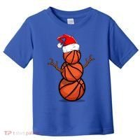Funny Basketball Player Snow Christmas Gift Toddler T-Shirt thumb 0