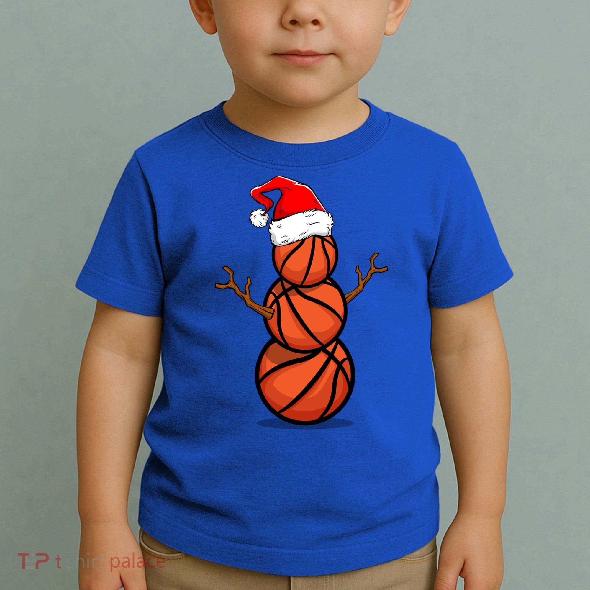 Funny Basketball Player Snow Christmas Gift Toddler T-Shirt