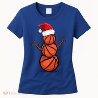 Funny Basketball Player Snow Christmas Gift Women's T-Shirt thumb 0