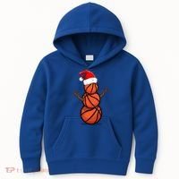 Funny Basketball Player Snow Christmas Gift Kids Hoodie thumb 0