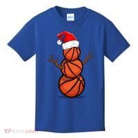 Funny Basketball Player Snow Christmas Gift Kids T-Shirt thumb 0