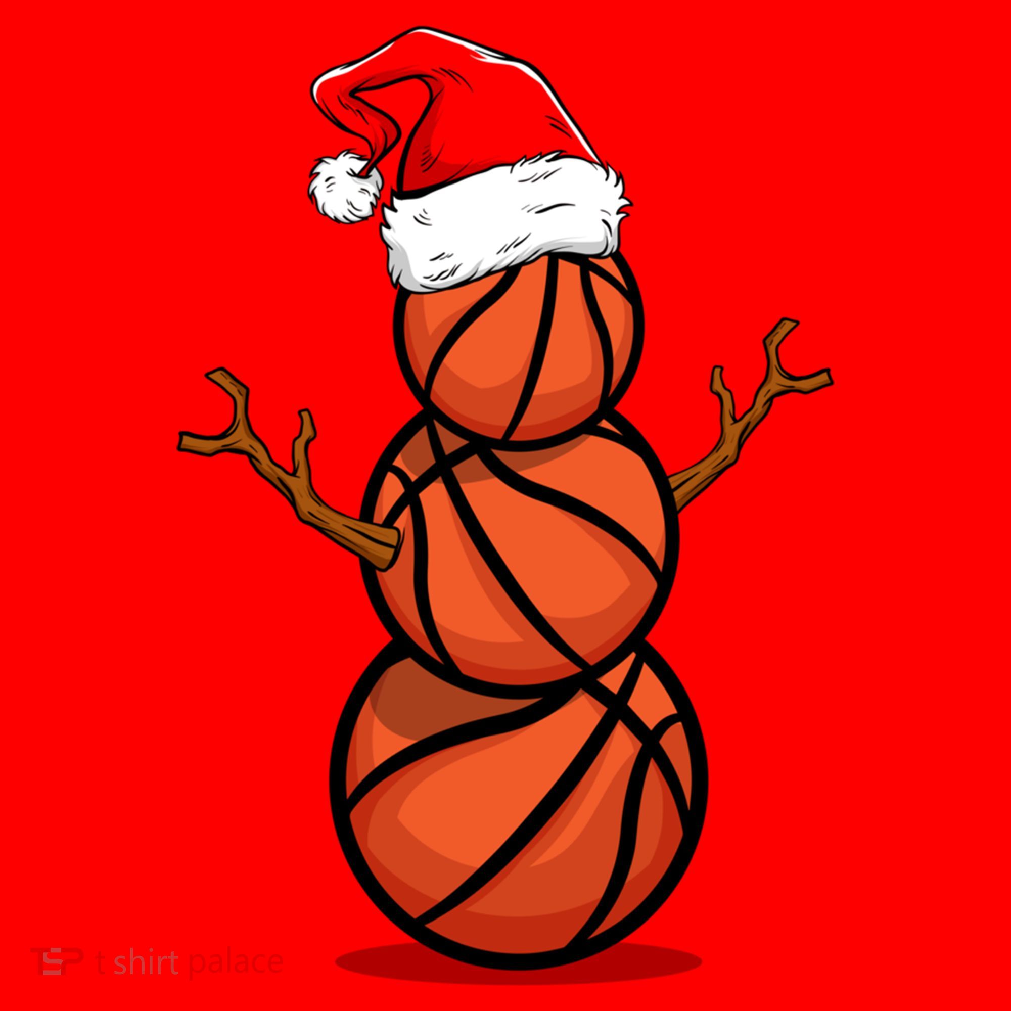 Funny Basketball Player Snow Christmas Gift Santa Hat
