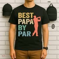 Funny Best Papa By Par Fathers Day Golf Grandpa T-Shirt thumb 6