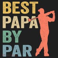 Funny Best Papa By Par Fathers Day Golf Grandpa Beanie thumb 2