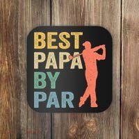 Funny Best Papa By Par Fathers Day Golf Grandpa Coaster thumb 0