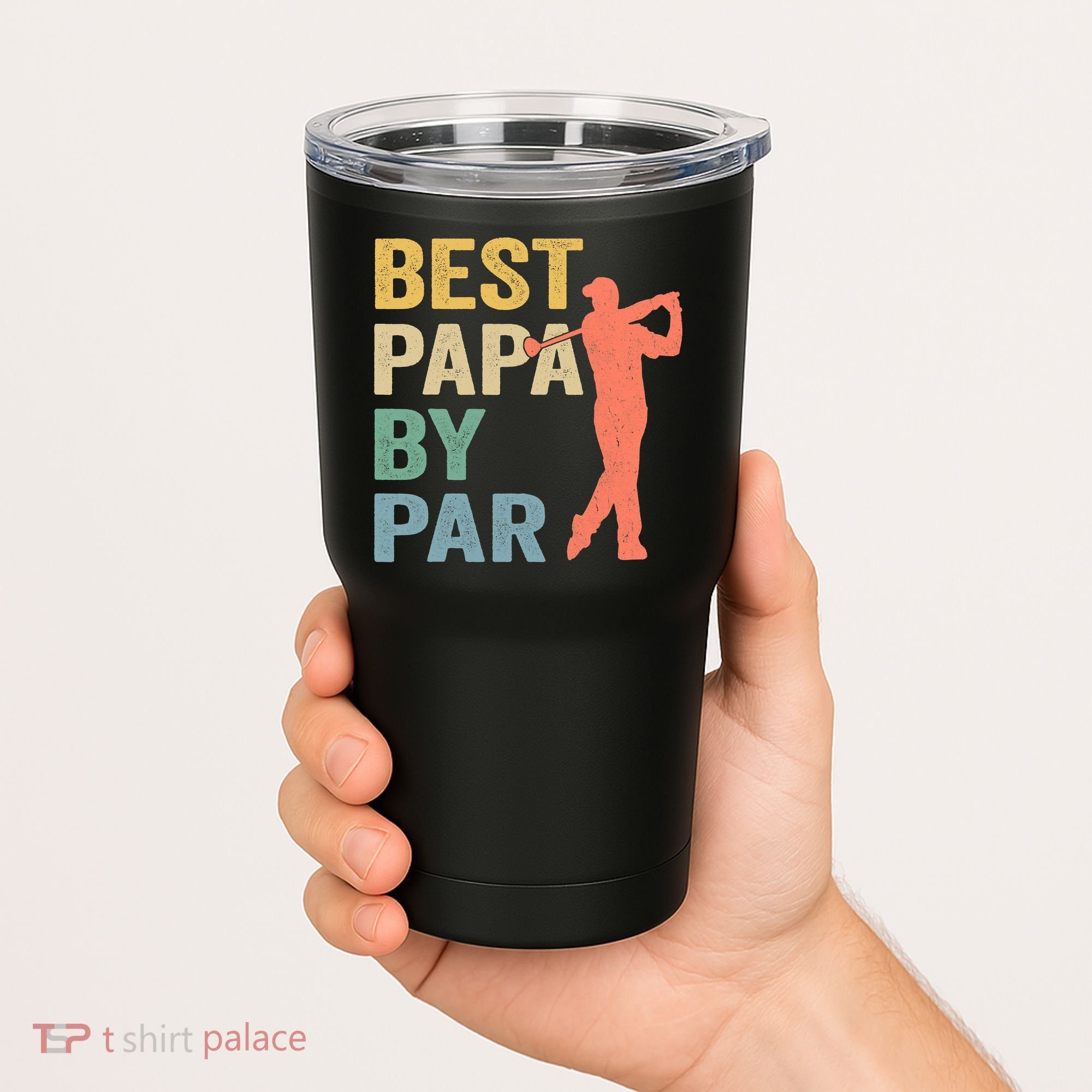 Funny Best Papa By Par Fathers Day Golf Grandpa Tumbler