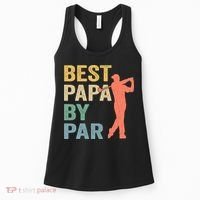 Funny Best Papa By Par Fathers Day Golf Grandpa Women's Tank Top thumb 0