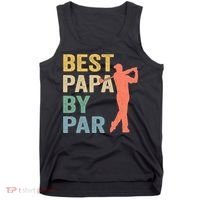 Funny Best Papa By Par Fathers Day Golf Grandpa Tank Top thumb 0