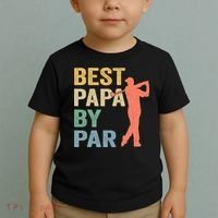 Funny Best Papa By Par Fathers Day Golf Grandpa Toddler T-Shirt thumb 2