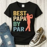 Funny Best Papa By Par Fathers Day Golf Grandpa Women's T-Shirt thumb 3