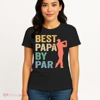 Funny Best Papa By Par Fathers Day Golf Grandpa Women's T-Shirt thumb 4