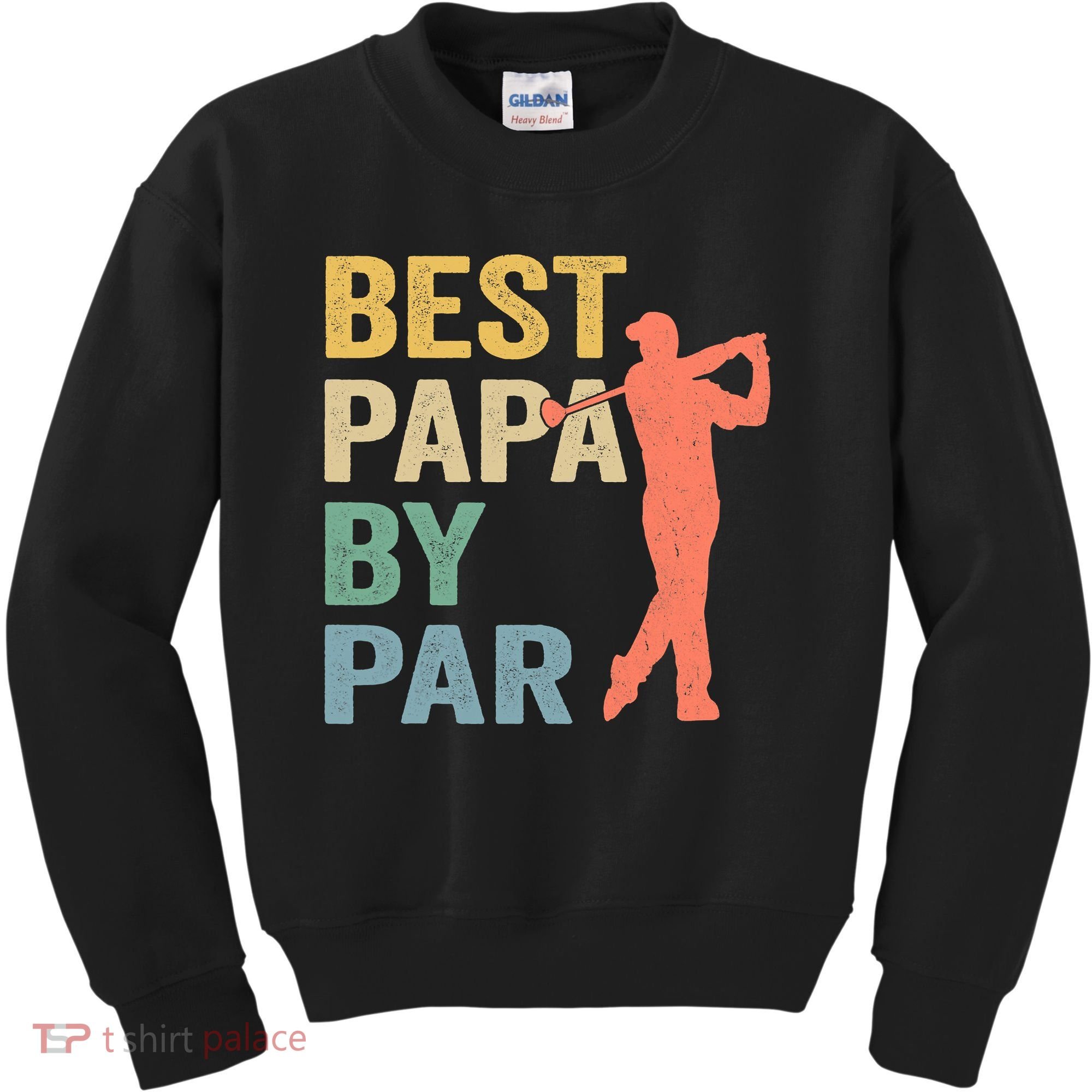 Funny Best Papa By Par Fathers Day Golf Grandpa Kids Sweatshirt